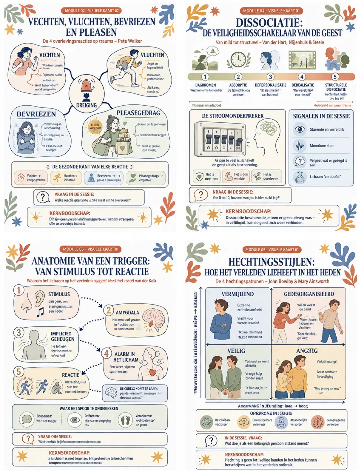 Collectie Trauma Simpel Gemaakt — 100 Visuele Kaarten voor Praktijken